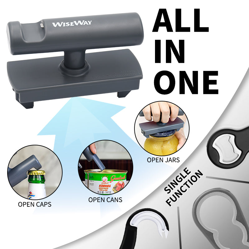 邊境專供省力緊縮神器 家用三合一開瓶開罐器 用途彈性玻璃罐頭