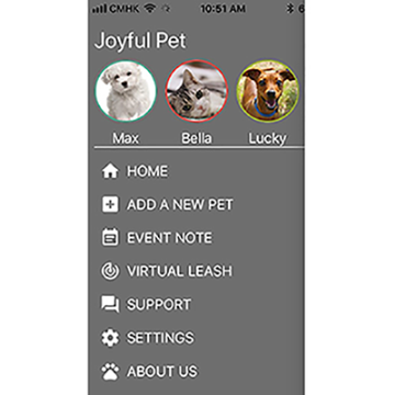 Pet activity monitor with app
