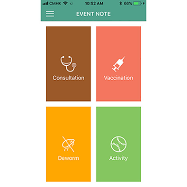 Pet activity monitor with app