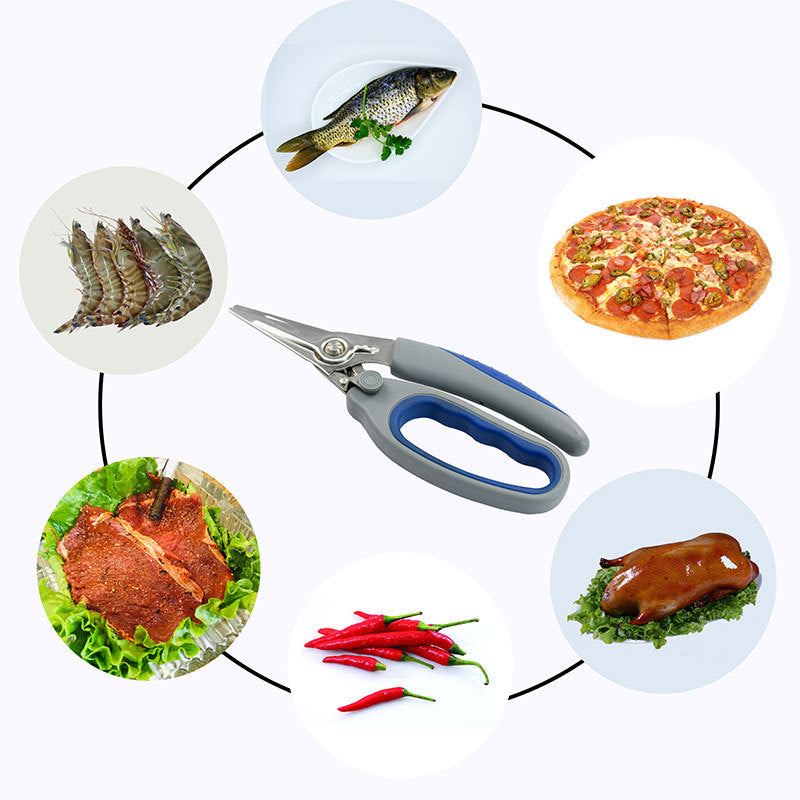 跨境专供多功能厨用剪刀家用不锈钢厨剪厨房专用剪骨刀加厚鸡骨剪