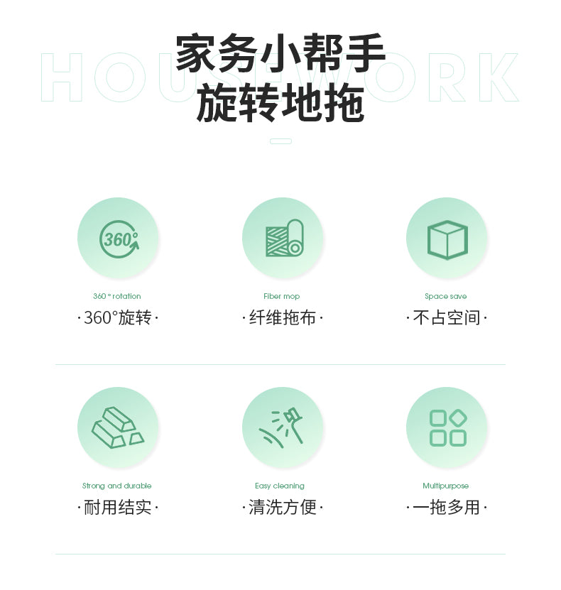 家用地板清潔機，旋轉拖把，濕乾兩用，吸水拖把，懶人平板拖把（此單價為100件商品的批發價）