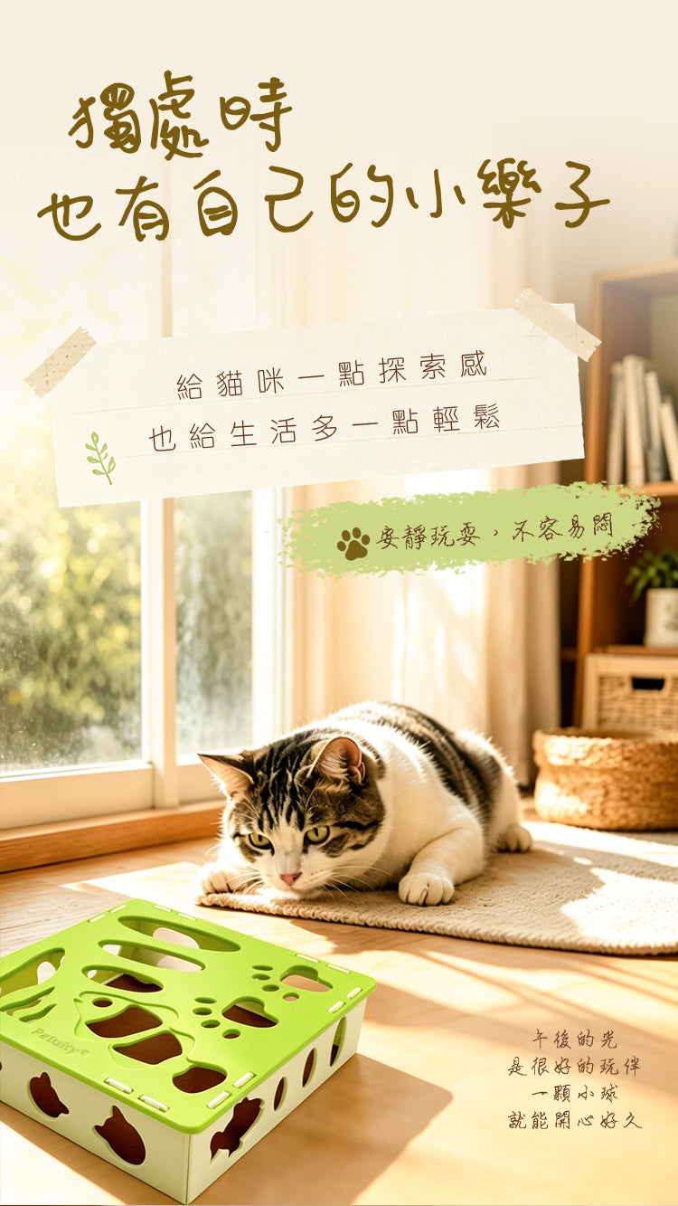 定制批發貓咪迷宮玩具自嗨解悶益智逗貓互動磨爪零食盒寵物貓用品（此單價為100件商品的批發價）