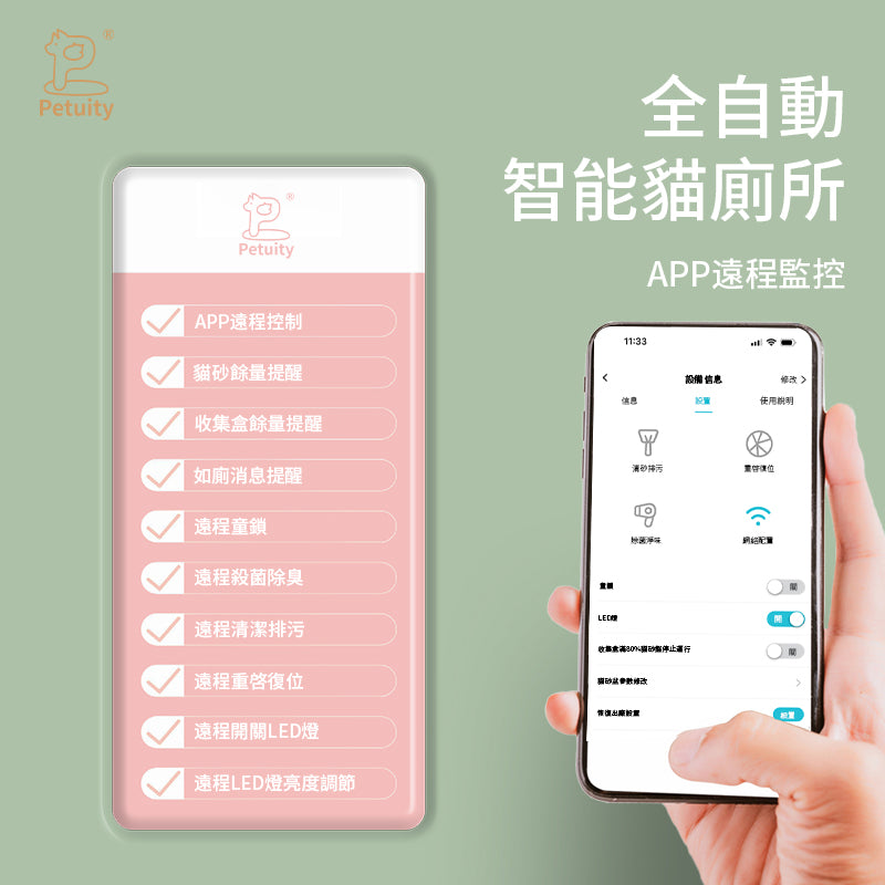定制智能猫厕所全自动猫砂盆自动铲屎超大号防夹滚筒式大猫用杀菌（此單價為100件商品的金額）
