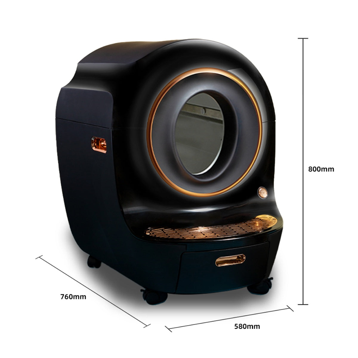 定制智能貓廁所全自動貓砂盆自動鏟屎超大號防夾滾筒式大貓用殺菌-高級鋼琴漆工艺機殼(此單價為100件商品的批發價)
