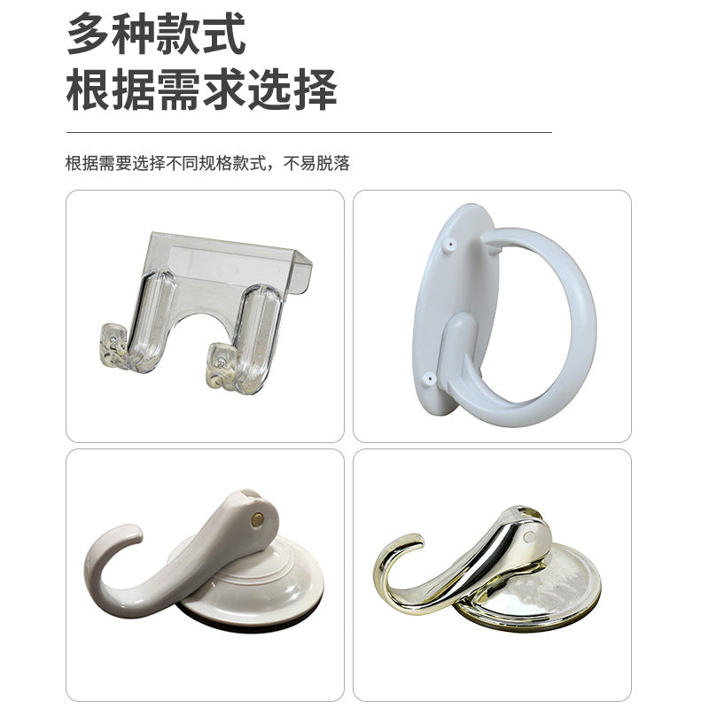 Powerful seamless suction cup hook can be reused. Creative thickened plastic hook for bathroom, bathroom, kitchen, no need to hit