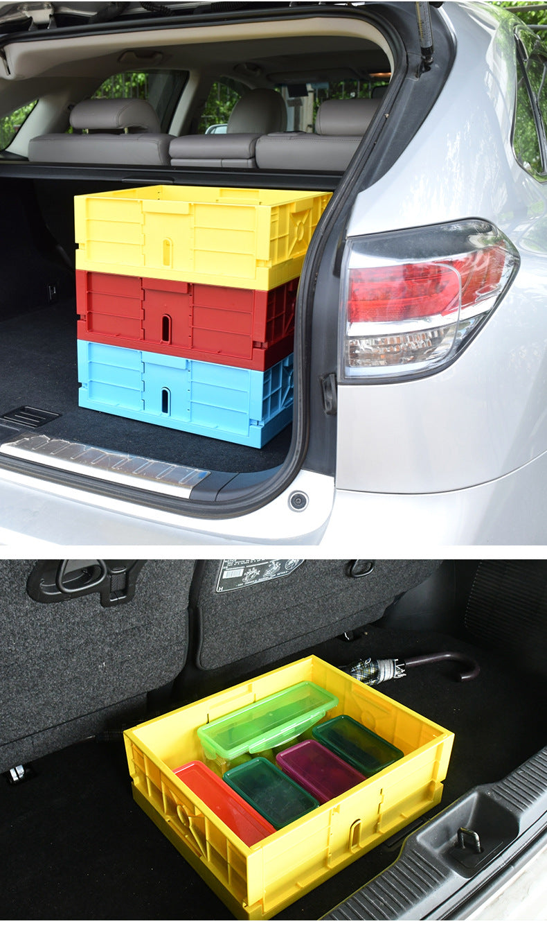 Thickened turnover box, plastic folding box, blue logistics box, large industrial storage box, anti-static plastic box