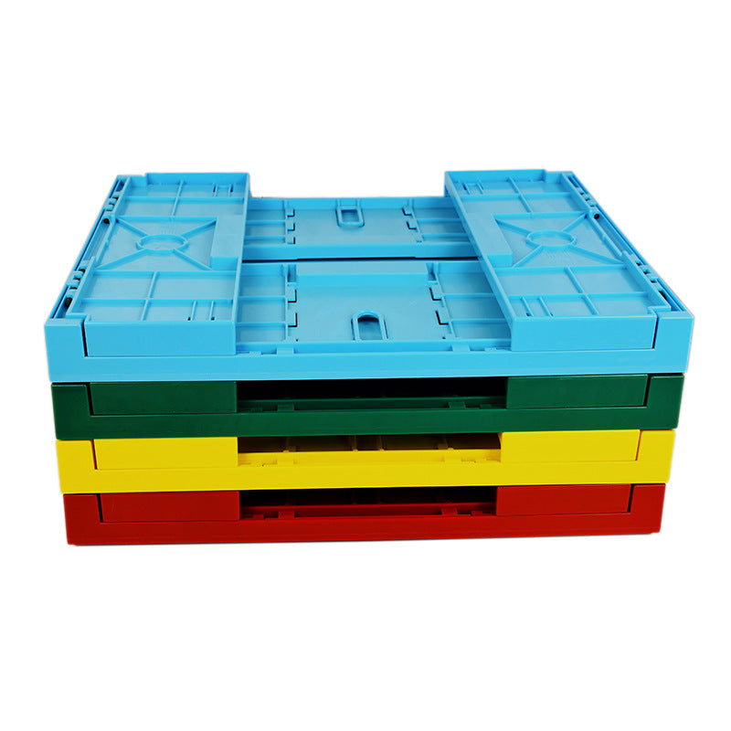 Thickened turnover box, plastic folding box, blue logistics box, large industrial storage box, anti-static plastic box